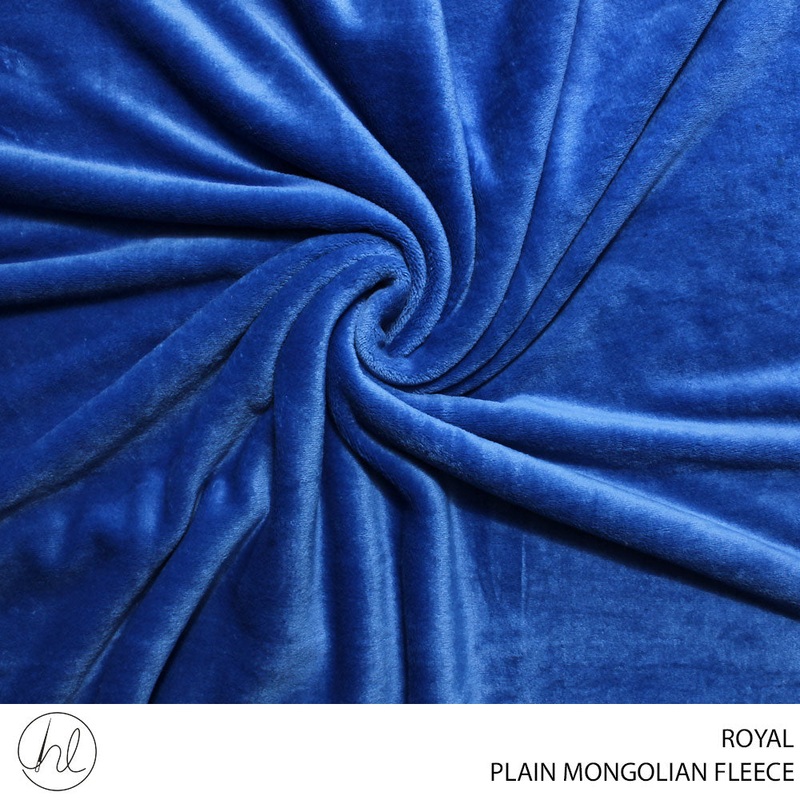MONGOLIAN FLEECE PLAIN FABRIC 150CM ROYAL ROLL 001 1