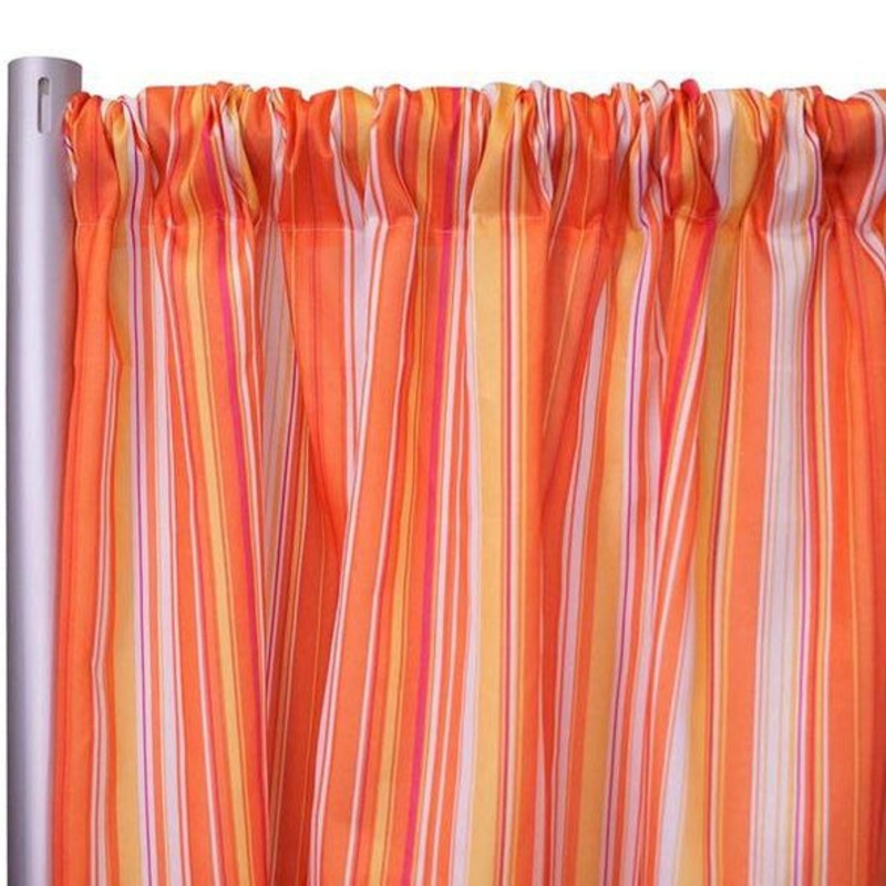 Multi-Color Stripe Drapery Panels (58" Wide) / 6 Colors