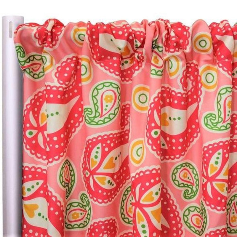 Pastel Paisley (Poly Print) Drapery Panels (58" Wide) / 4 Print