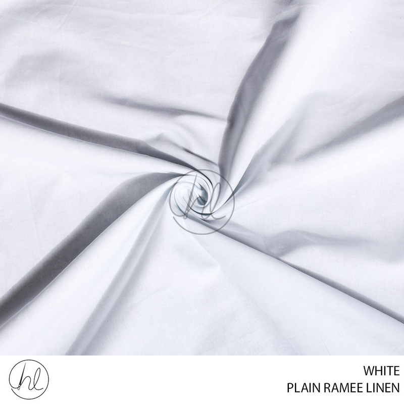 PLAIN RAMEE LINEN 781 WHITE 150CM PER M
