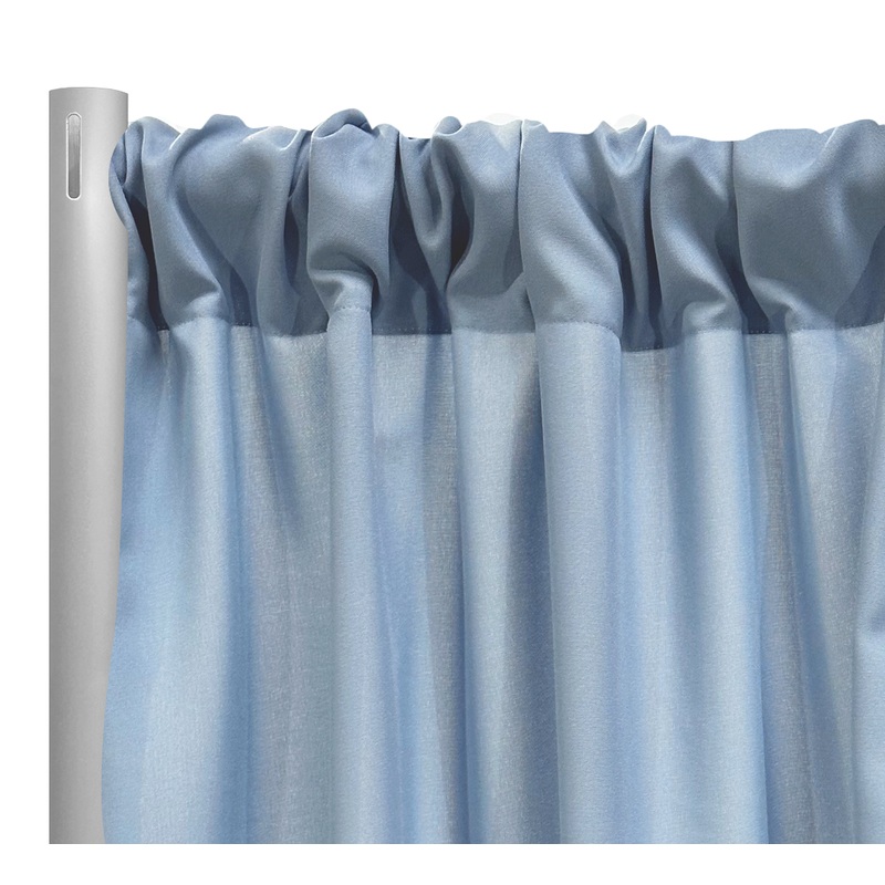 Premium Poly (Poplin) Drapery Panel in Blue 1123