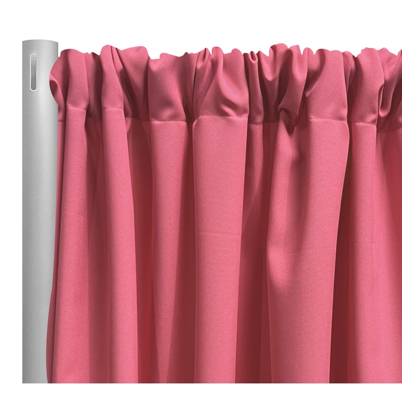 Premium Poly (Poplin) Drapery Panel in Coral L 1201
