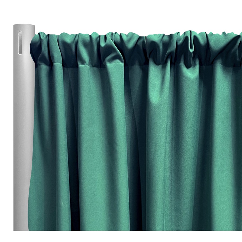Premium Poly (Poplin) Drapery Panel in Green Teal 7122