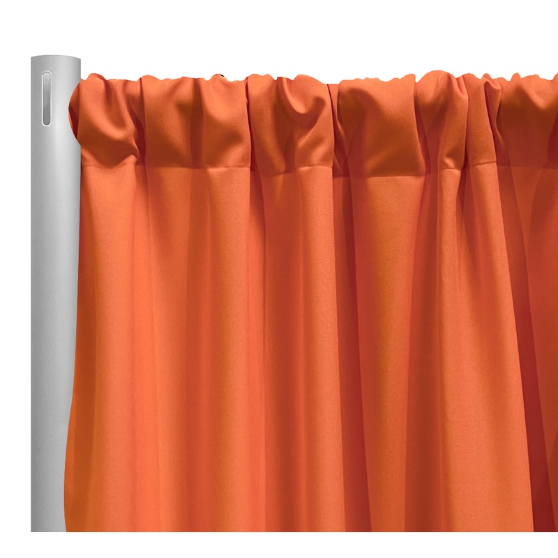 Premium Poly (Poplin) Drapery Panel in Orange 1405