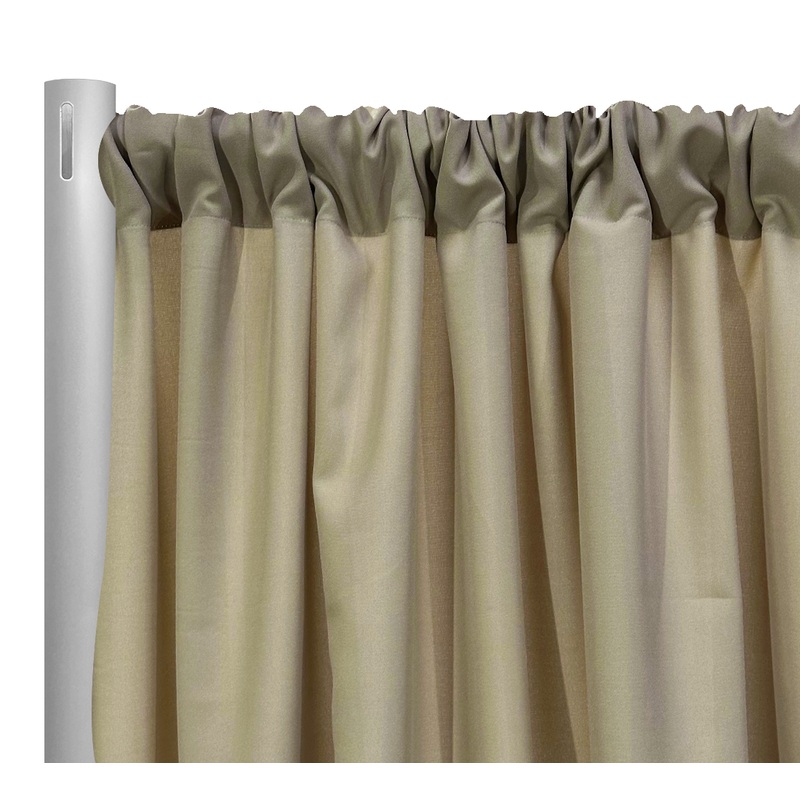 Premium Poly (Poplin) Drapery Panel in Taupe 1348