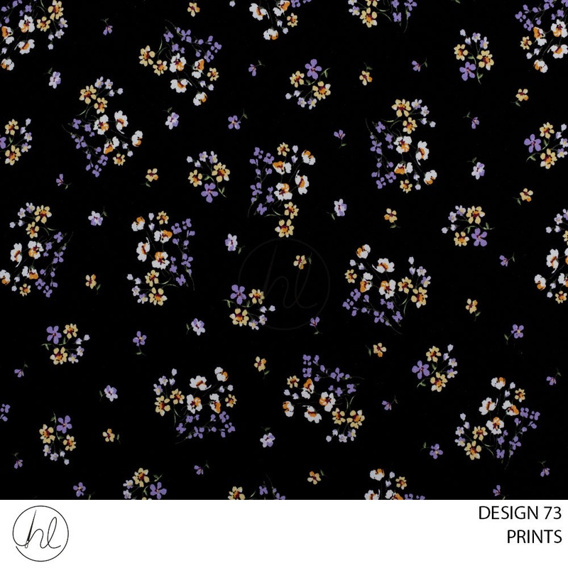 PRINTS 51 PER M BLACKDESIGN 73 150CM WIDE
