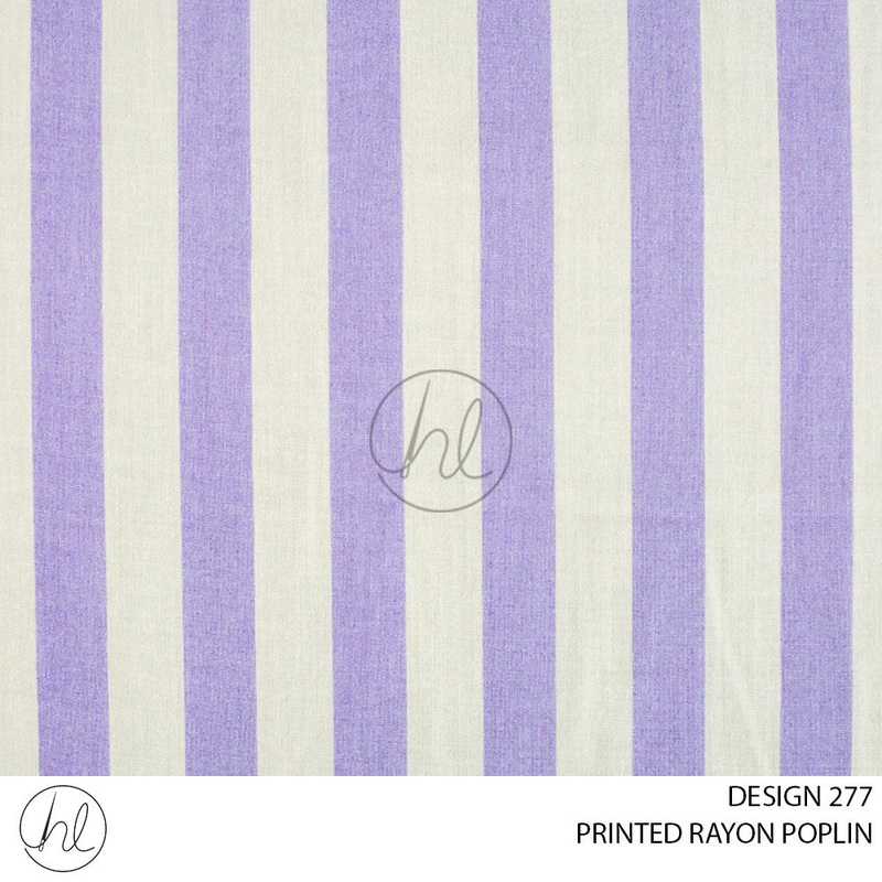 RAYON POPLIN PRINT 51 PER M PURPLE DESIGN 277 150CM WIDE