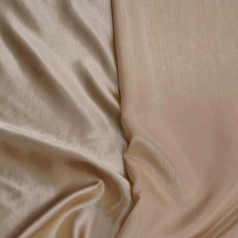 Shantung Satin (Reversible) Drapery Panel in Champagne