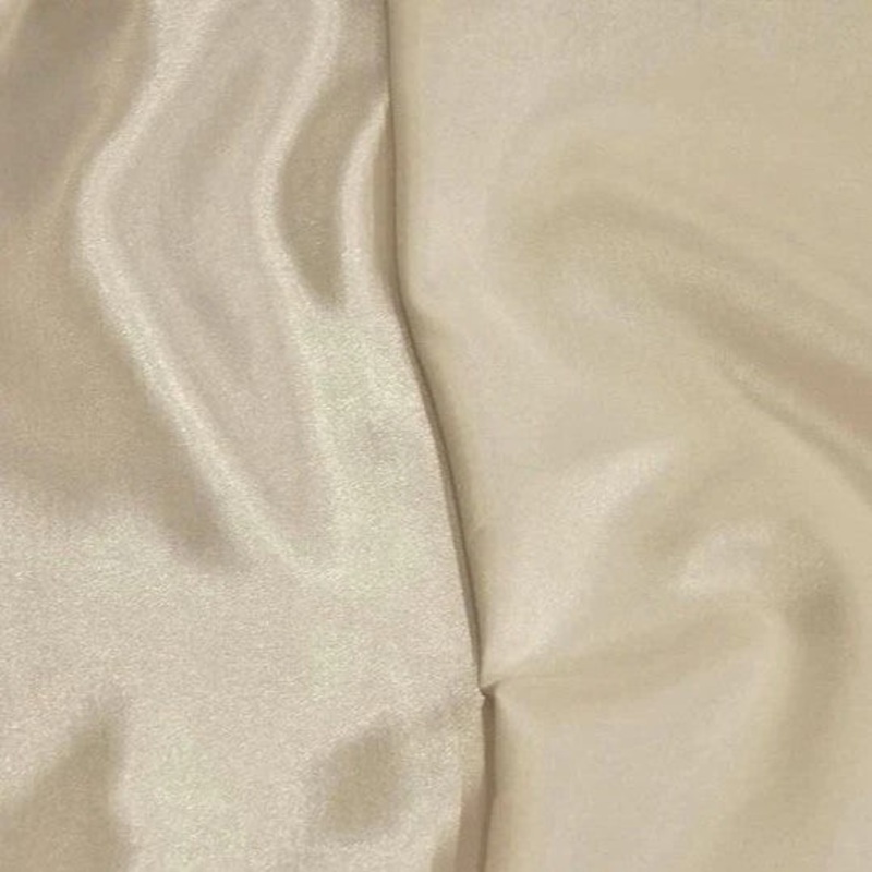 Shantung Satin (Reversible) Drapery Panel in Ivory