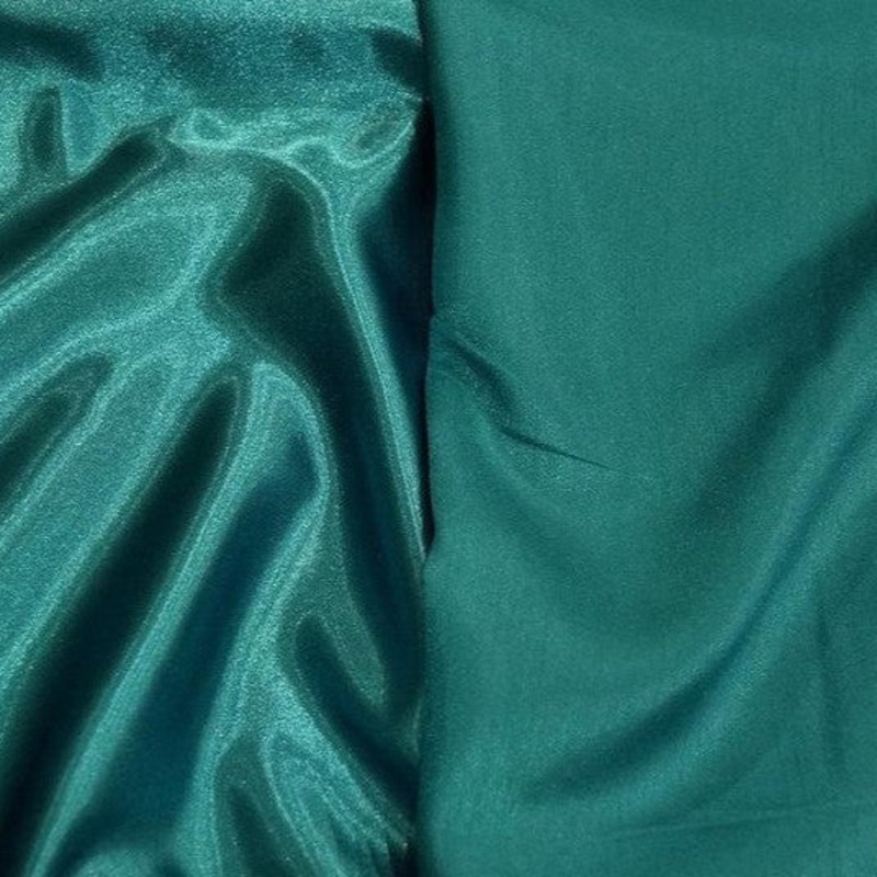 Shantung Satin (Reversible) Drapery Panel in Jade