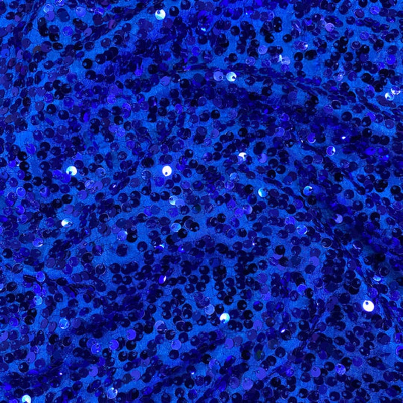 Taffeta Sequins Drapery Panel in Royal