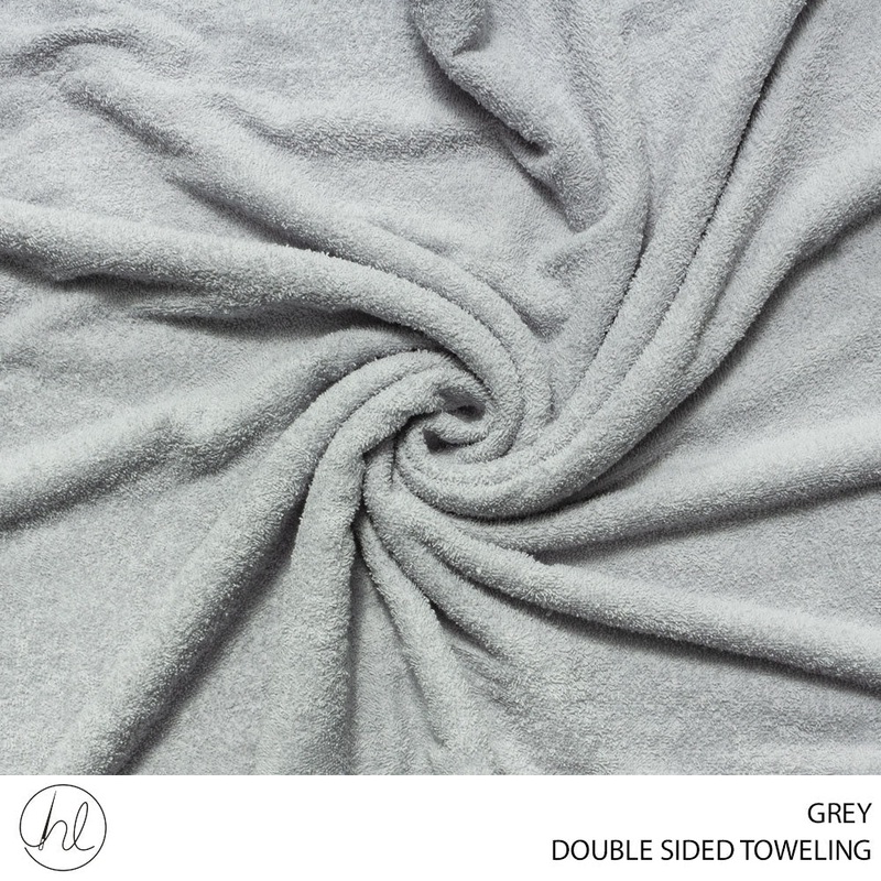 Toweling Dbl Sided fabric 150cm grey