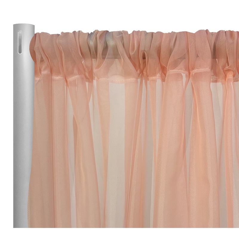 Voile Drapery Panel in D Rose 1160