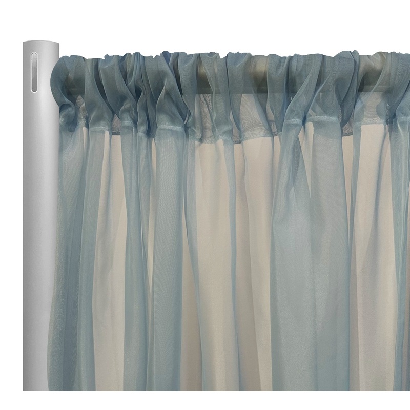 Voile Drapery Panel in Lagoon 2050