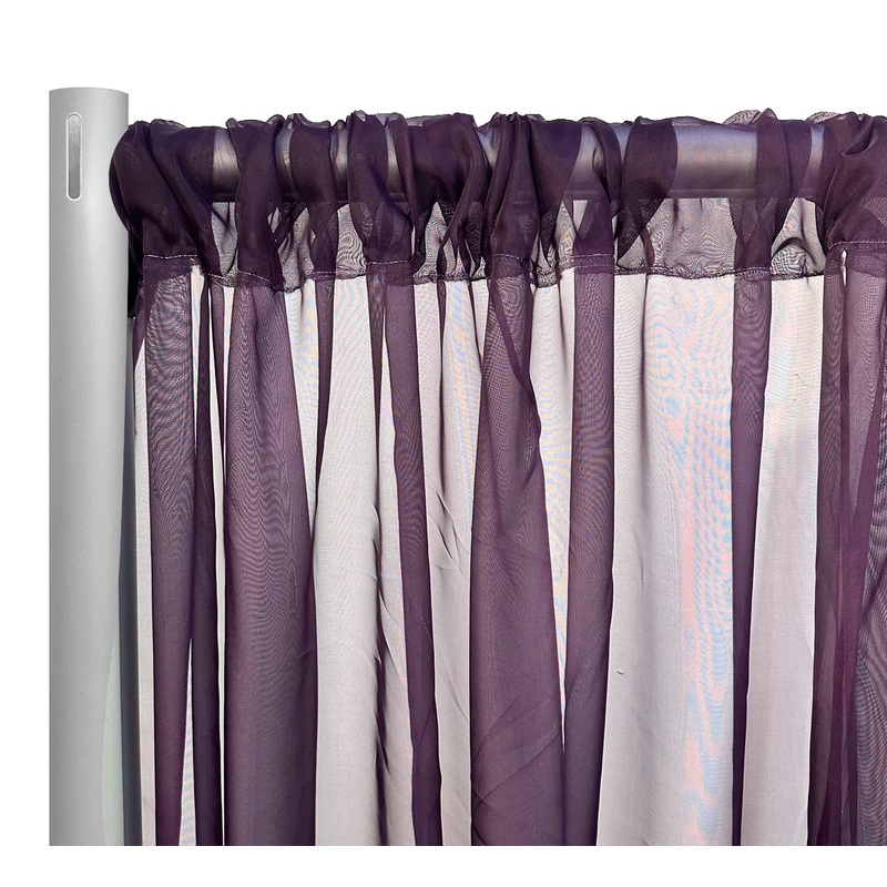 Voile Drapery Panel in Plum 1356