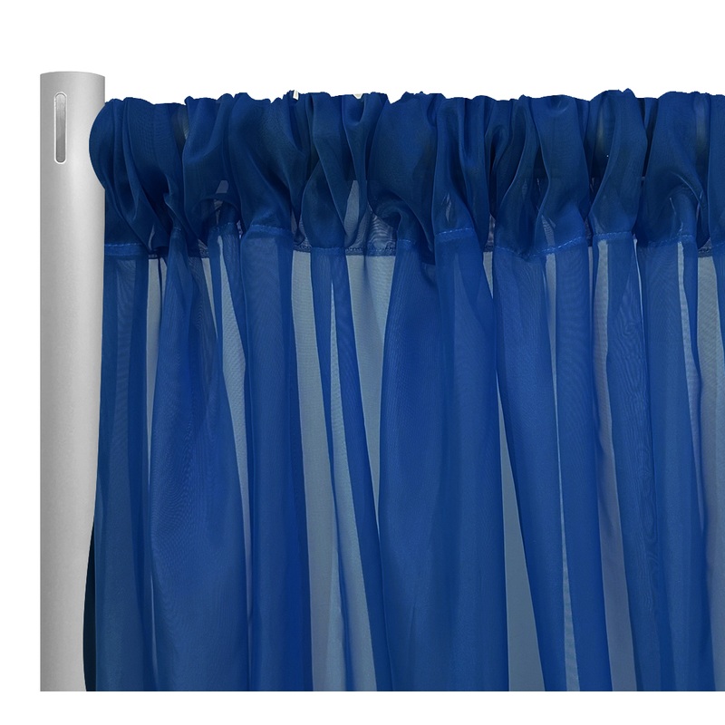 Voile Drapery Panel in Royal 1147