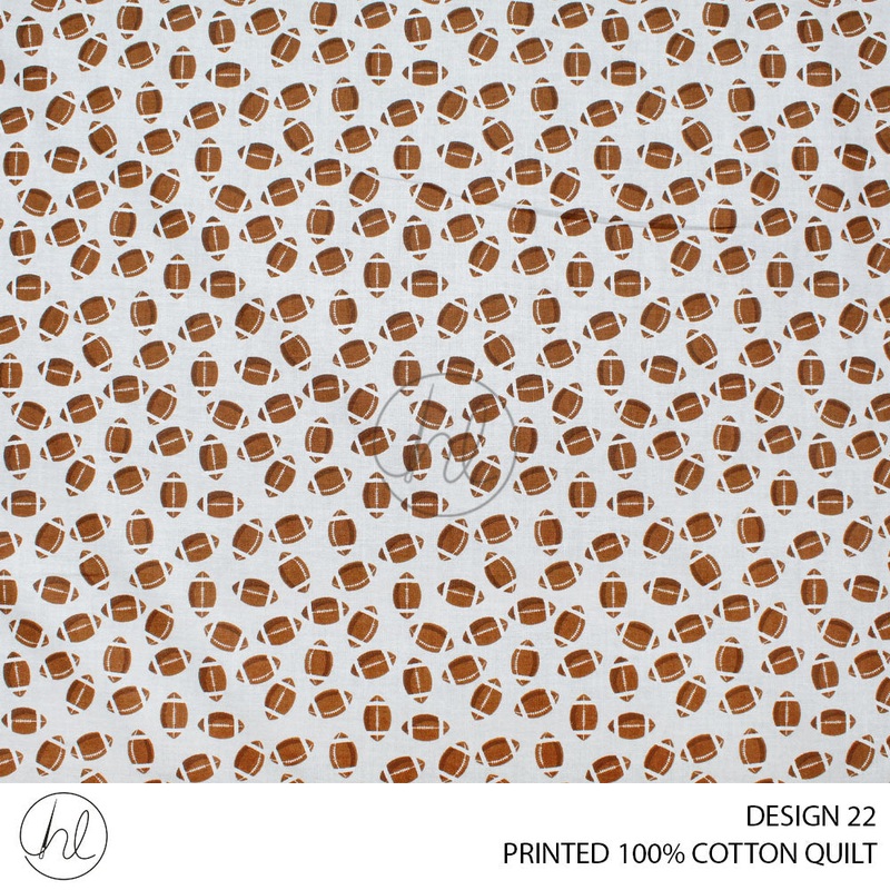 100% COTTON QUILT PER M 781 DESIGN 22 WHITE 110CM WIDE