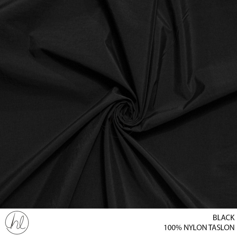100% NYLON TASLON  56 BLACK 150CM PER M