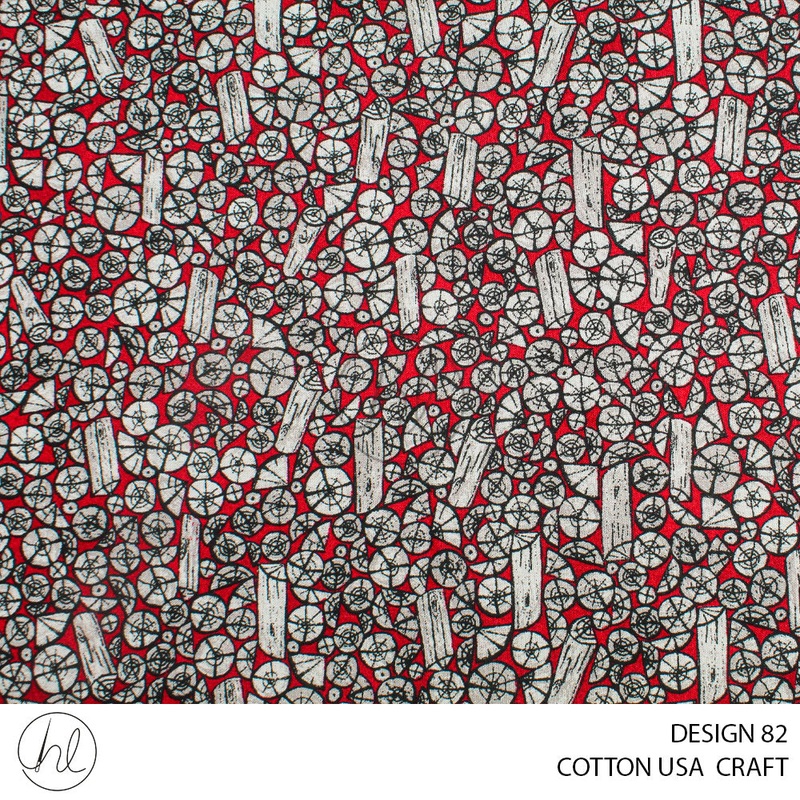 COTTON USA CRAFTS PER M RED DESIGN 82 112CM WIDE