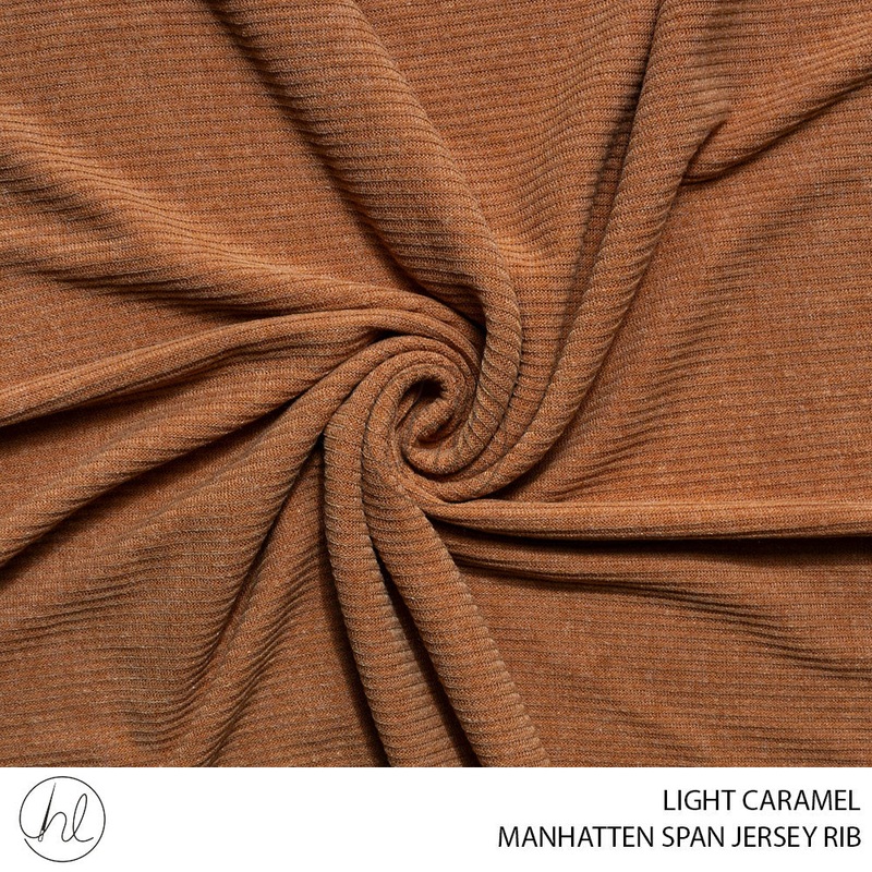 MANHATTEN SPAN JERSEY RIB 51 LIGHT CARAMEL 150CM PER M