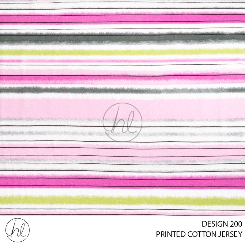 PRINTED COTTON JERSEY 51 CERISE 150CM PER M