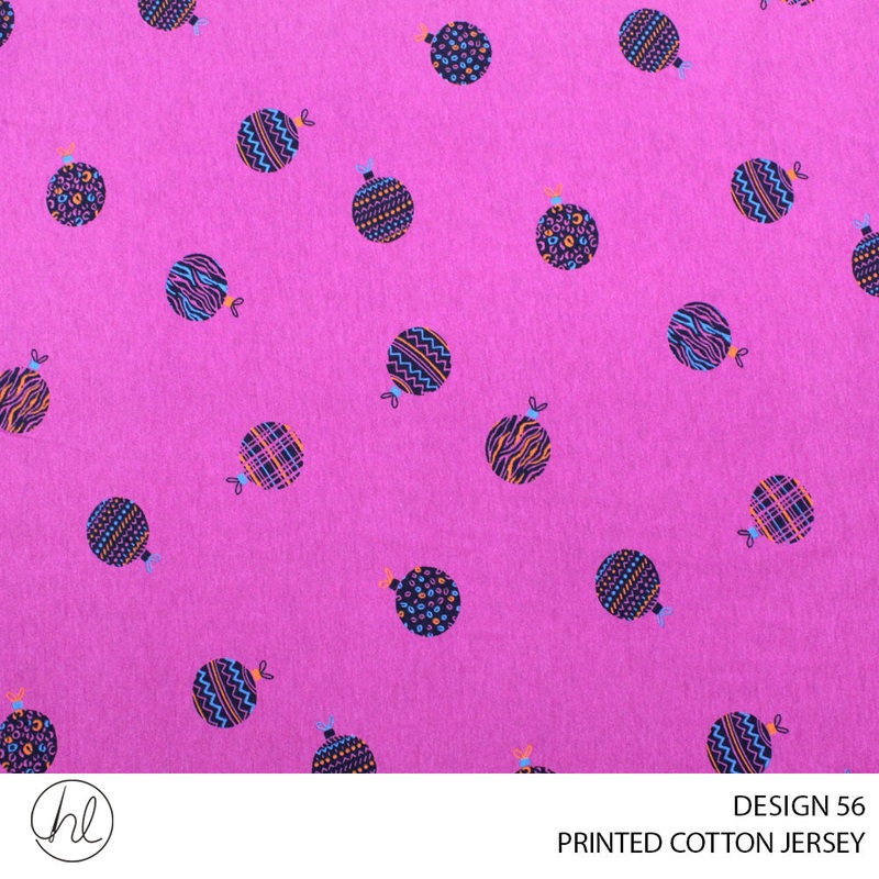 PRINTED COTTON JERSEY DESIGN 56 150CM WIDE PER M51