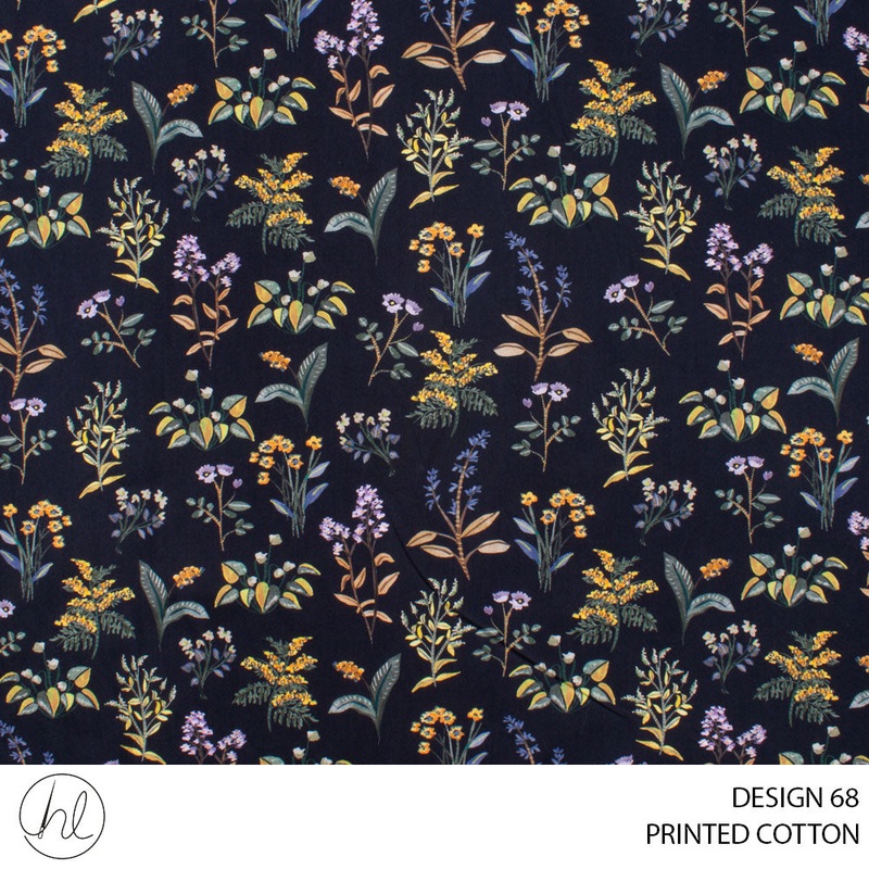 PRINTED COTTON PARKCARE 51 BLACK 150CM PER M