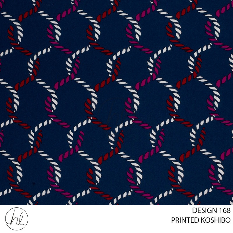 PRINTED KOSHIBO 51 NAVY DESIGN 168 150CM