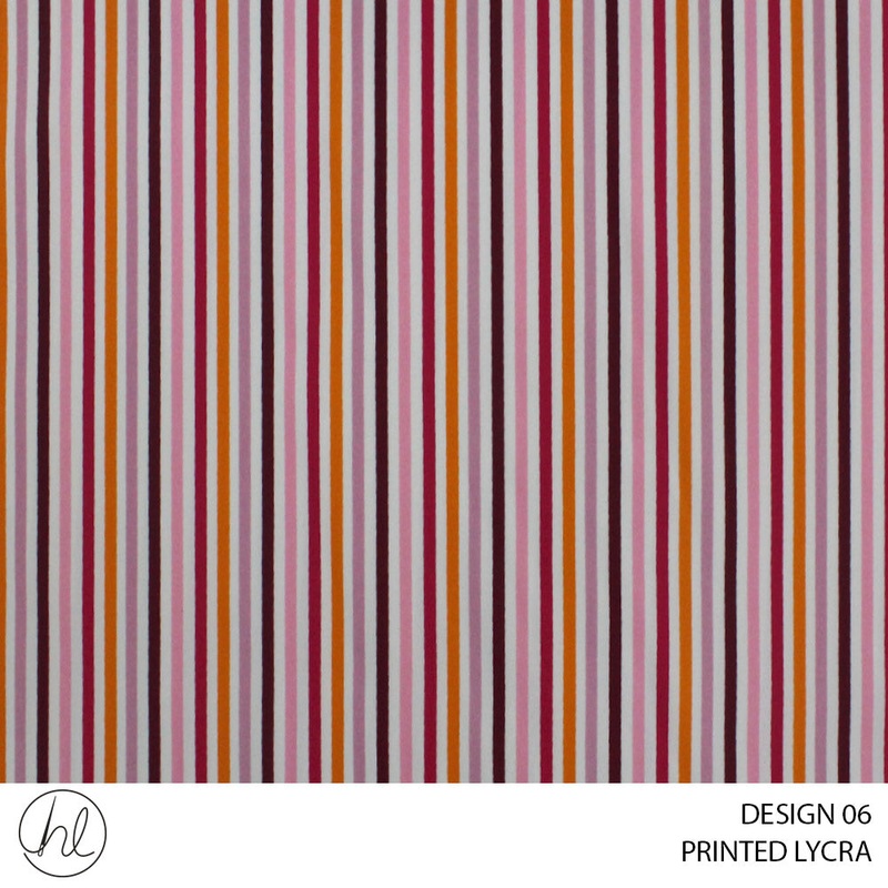 PRINTED  LYCRA DESIGN 06 150CM WIDE PER M51