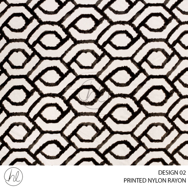 PRINTED NYLON RAYON 781 IVORY150CM PER M