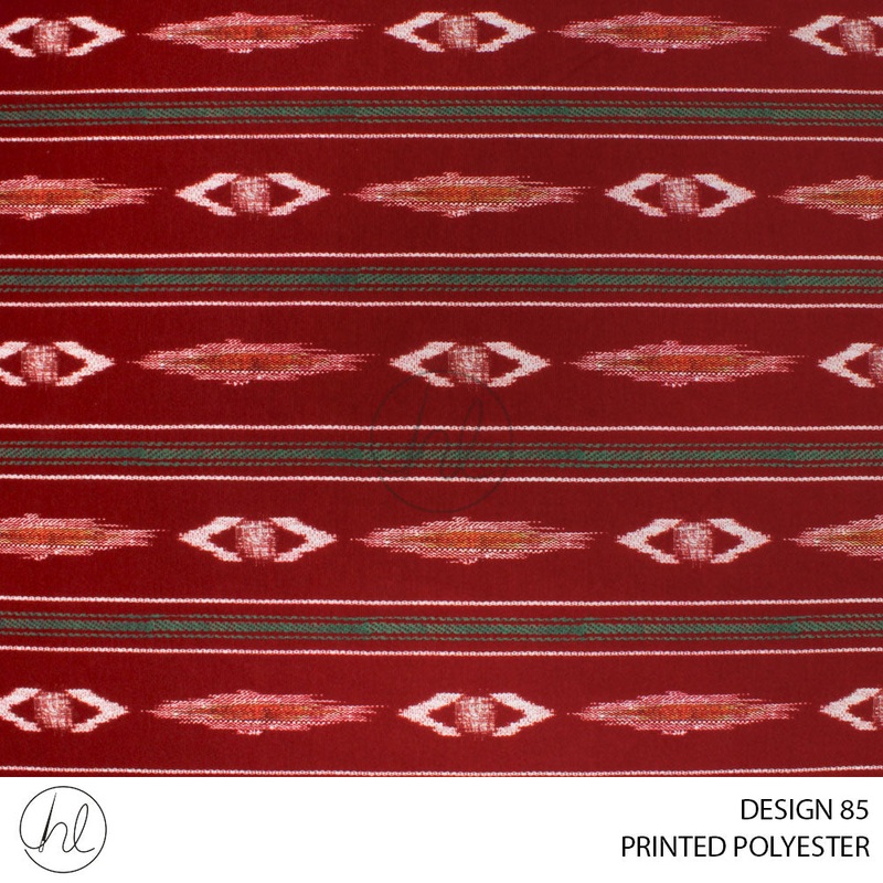PRINTED POLYESTER 84 RUST 150CM PER M
