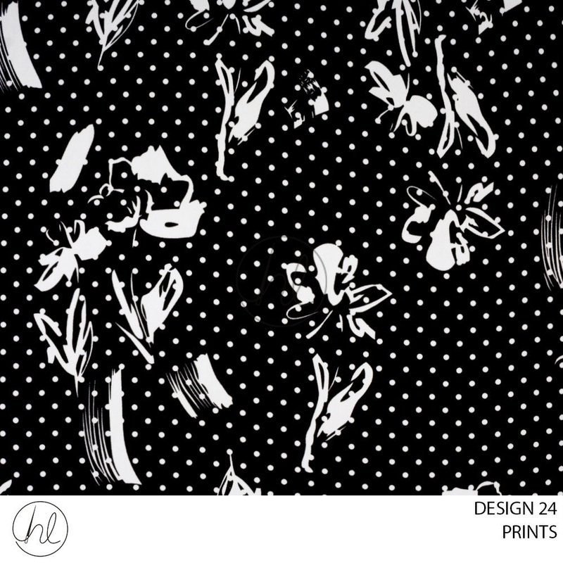 PRINTS 51 PER M BLACKDESIGN 24 150CM WIDE