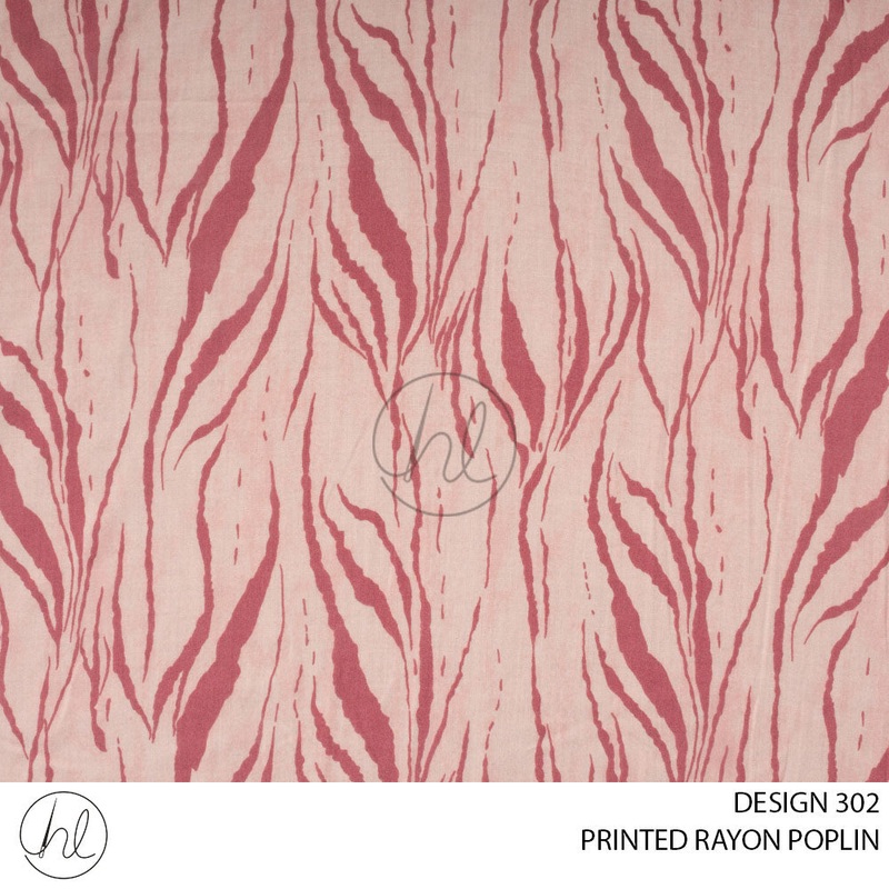 RAYON POPLIN PRINT 51 PER MPEACH DESIGN 302 150CM WIDE