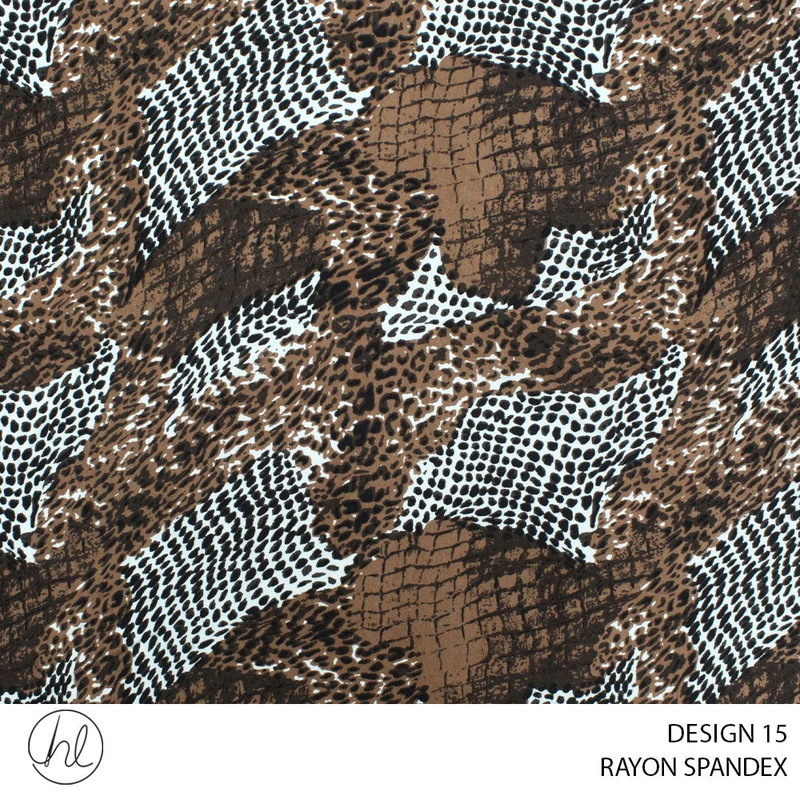 RAYON SPANDEX DESIGN 15 150CM WIDE PER M51