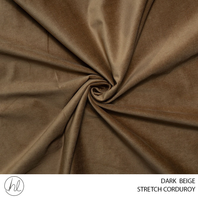 STRETCH CORDUROY 51 DARK BEIGE 150CM PER M