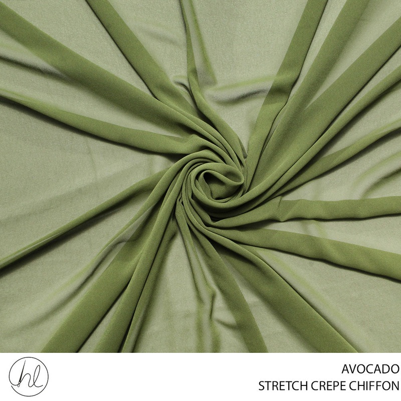 STRETCH CREPE CHIFFON 53 AVOCADO 150CM PER M