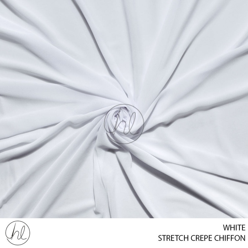 STRETCH CREPE CHIFFON 53 WHITE 150CM PER M