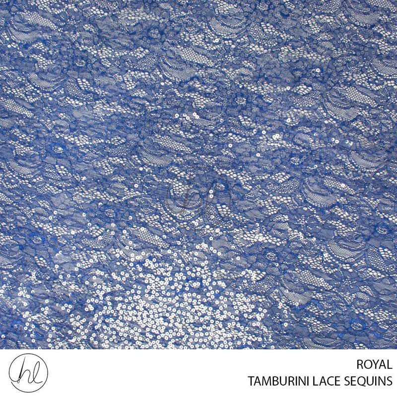 TAMBURINI LACE SEQUINS 32 ROYAL 140CM PER M