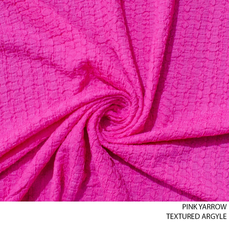 TEXTURED ARGYLE 51 PER M PINK YARROW 150CM WIDE