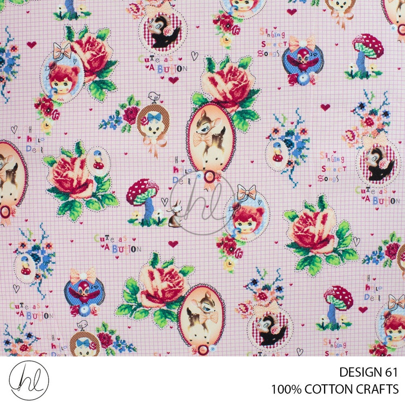 100% COTTON CRAFTS 2 ASSORTED 150CM PER M