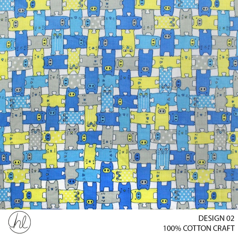 100% COTTON CRAFTS DESIGN 02 150CM WIDE PER M