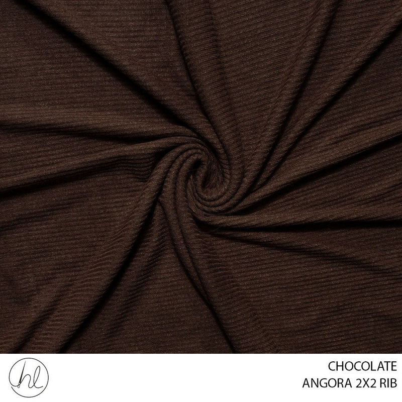 ANGORA 2X2 RIB 51 CHOCOLATE 150CM PER M