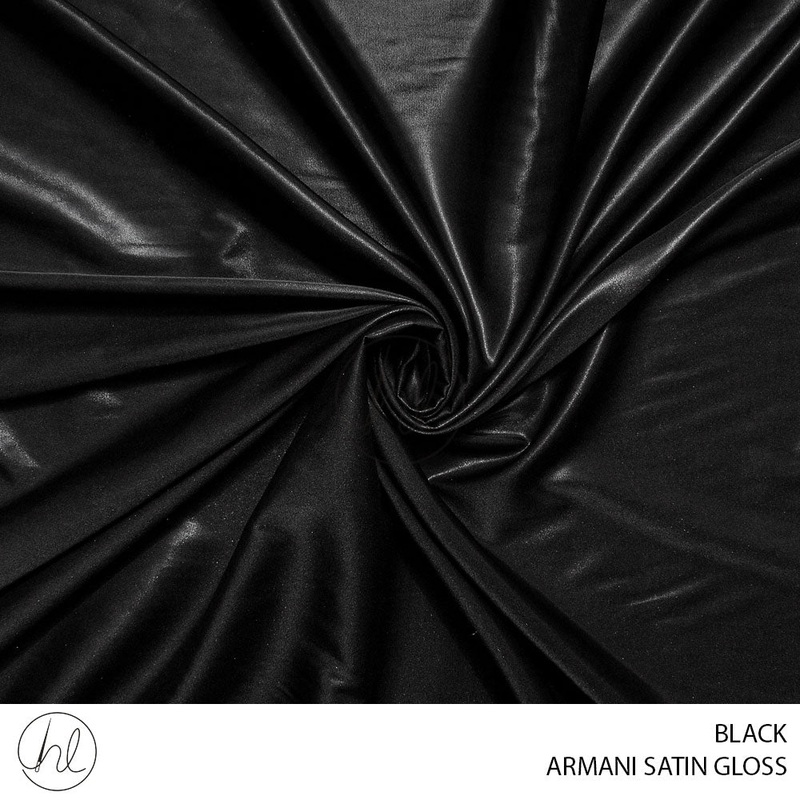 Armani satin gloss 51 black 150cm per m