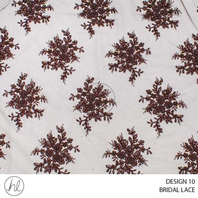 BRIDAL LACE 51 PER M DESIGN 10 BROWN COLLECTION 07