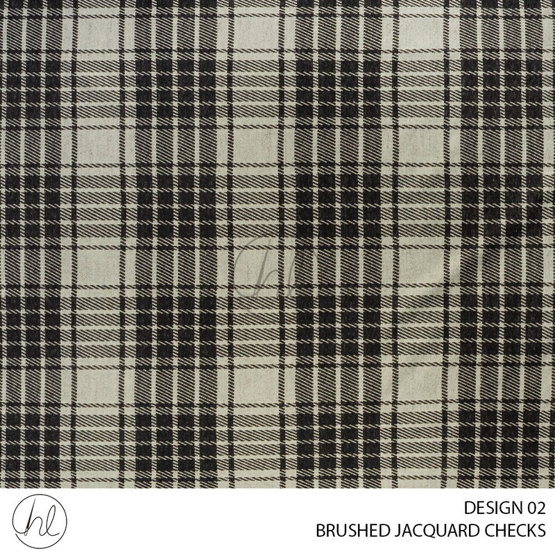 Brushed Jacquard Checks 56 Ivory 150cm Per M
