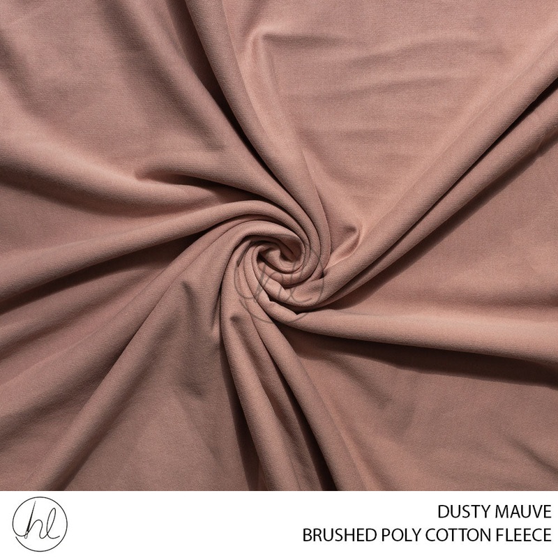 BRUSHED POLY COTTON FLEECE 51 DUSTY MAUVE 150CM PER M