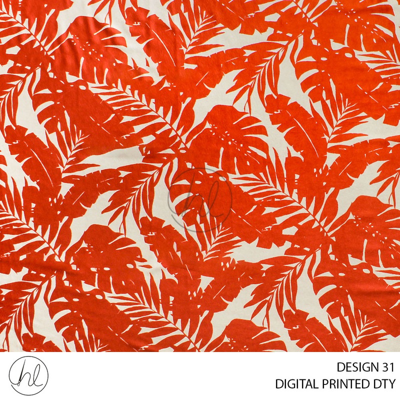 DIGITAL PRINTED DTY 53 RUST 150CM PER M