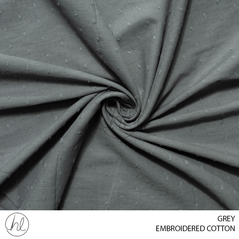 Embroidered cotton 51 grey 150cm per m