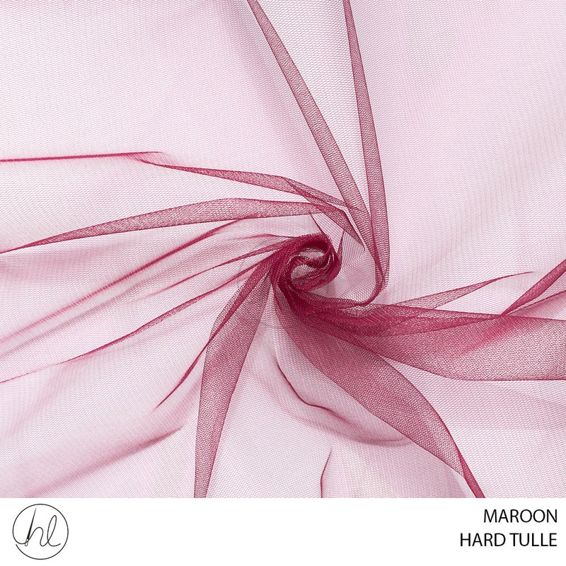 HARD TULLE 51 MAROON 150CM PER M
