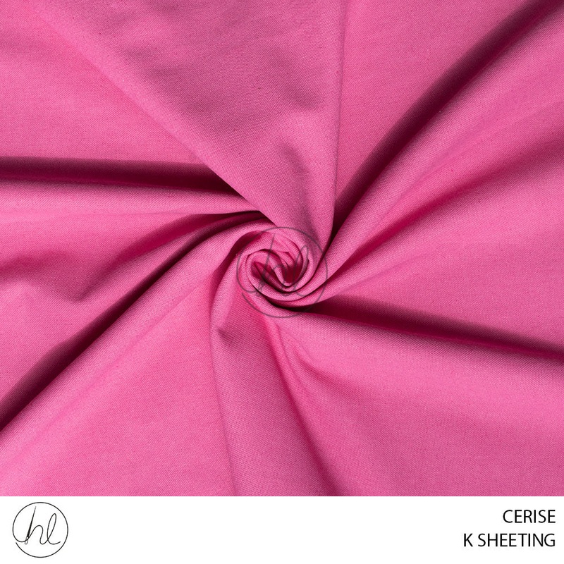 K Sheeting 56 Cerise 150cm Per M